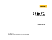 Thumbnail of document Manual - 3540 FC Kit 3Phase Power and Condition Monitoring Kit
